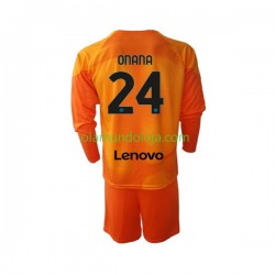 Camisola Inter de Milão Andre Onana 24 Guarda-redes Criança Equipamento Quarto 2022-2023 Manga Comprida
